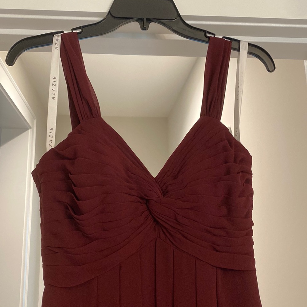Azazie Prom or Bridesmaids Cabernet Dress
